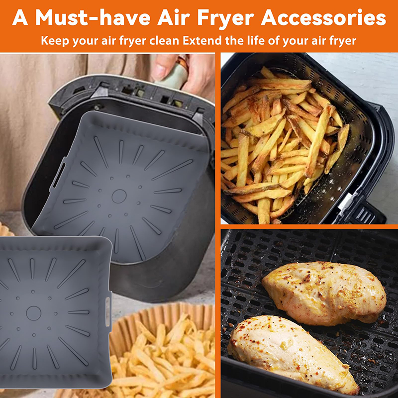 Square Large Silicone Air Frye - Air Fryer Silicone Pot Liner ulasan dan harga