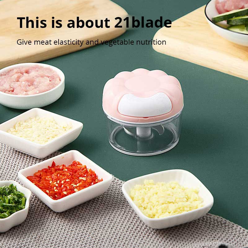 1pc Blue/Pink Manual Garlic Ma - Immersion Hand Blender Set ulasan dan harga